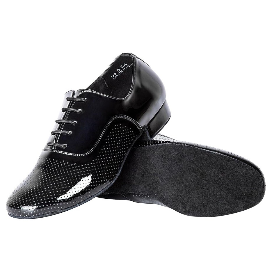 Men’s Latin Dance Shoes Leather Sole Ballroom Salsa Tango Waltz Character Shoes