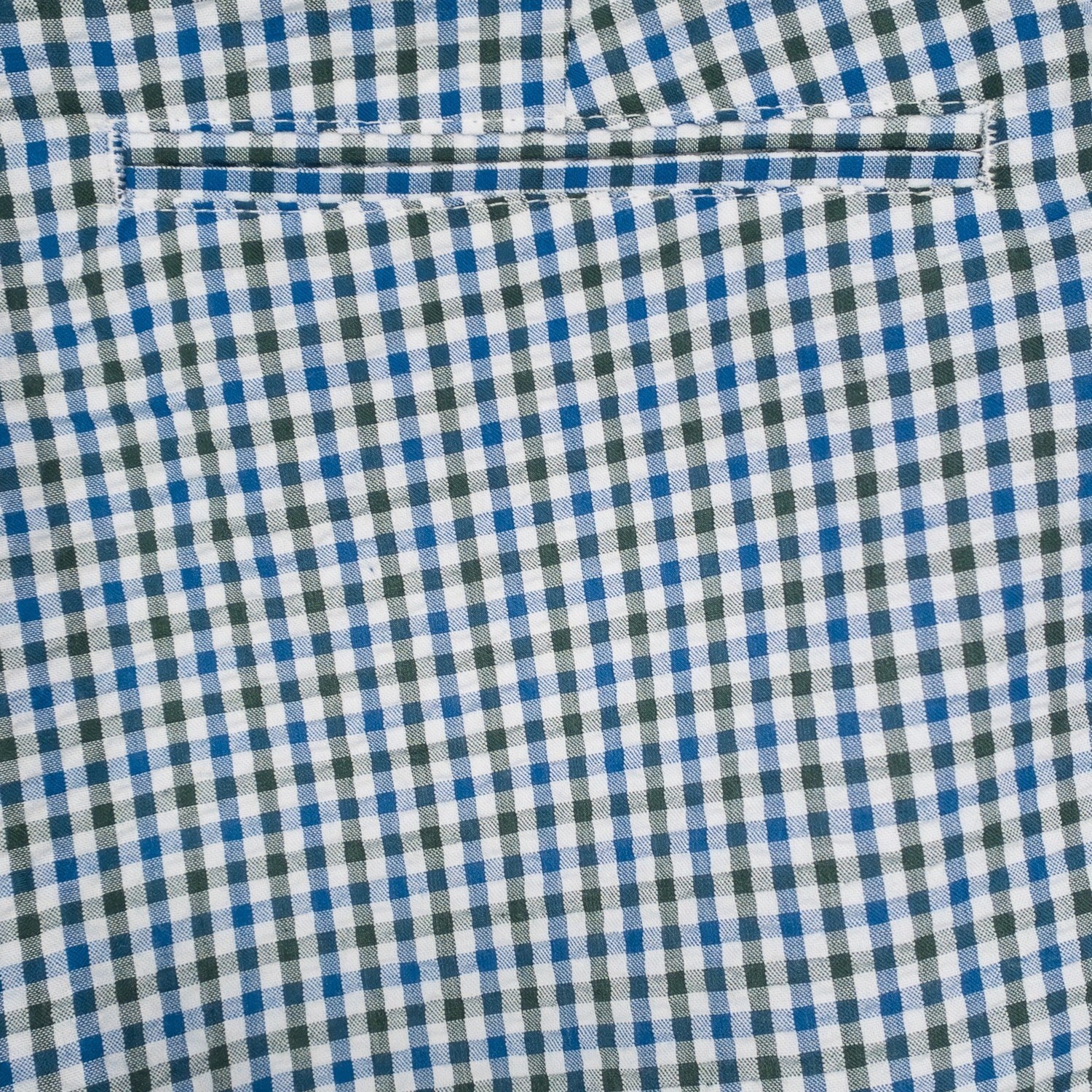 LINEA UOMO Mens Relaxed Straight Fit Seersucker Green Combo Gingham Pants 36X32