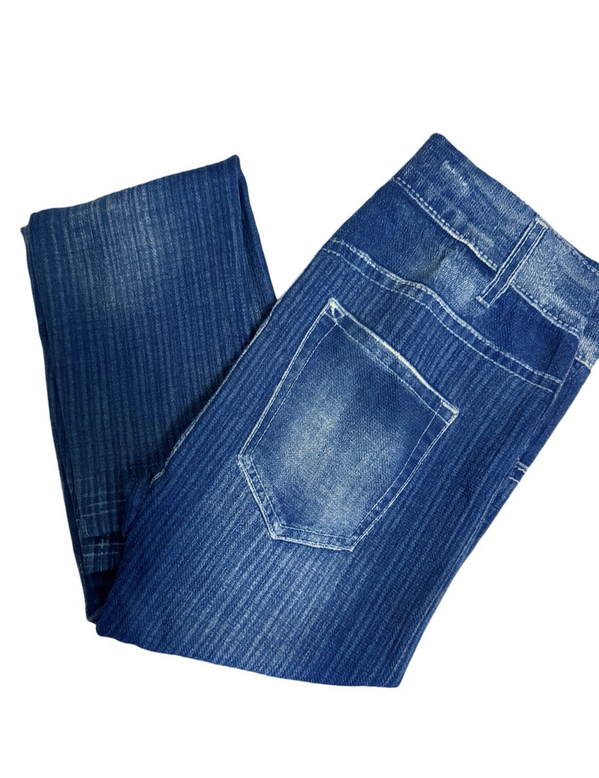 Solid Color Vintage Leggings Stretchy Ladies False Jeans SKU1562