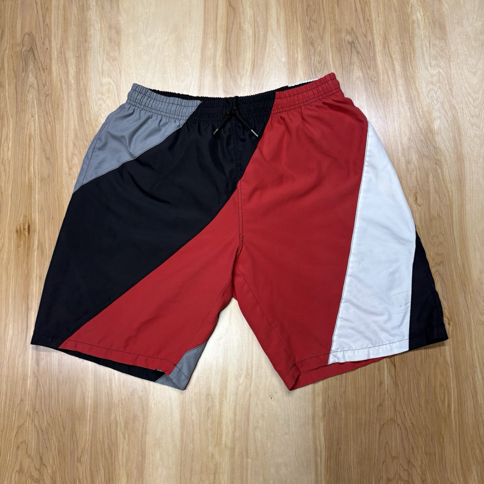 Baywatch Swimming Shorts- Medium- Red,white,Black,and Grey