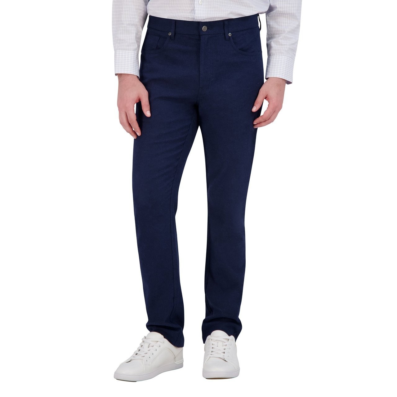 Kirkland Signature Brushed Men’s 5-Pocket Pant Cotton Blue Size 34×32, NWT