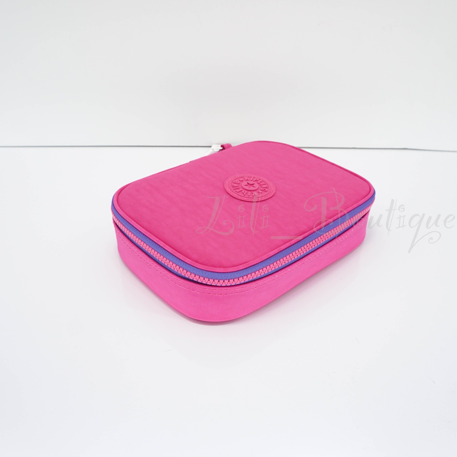 Kipling 100 Pens Case Pencil Accessory Box Polyamide AC3657 Azalea Pink NWT $54