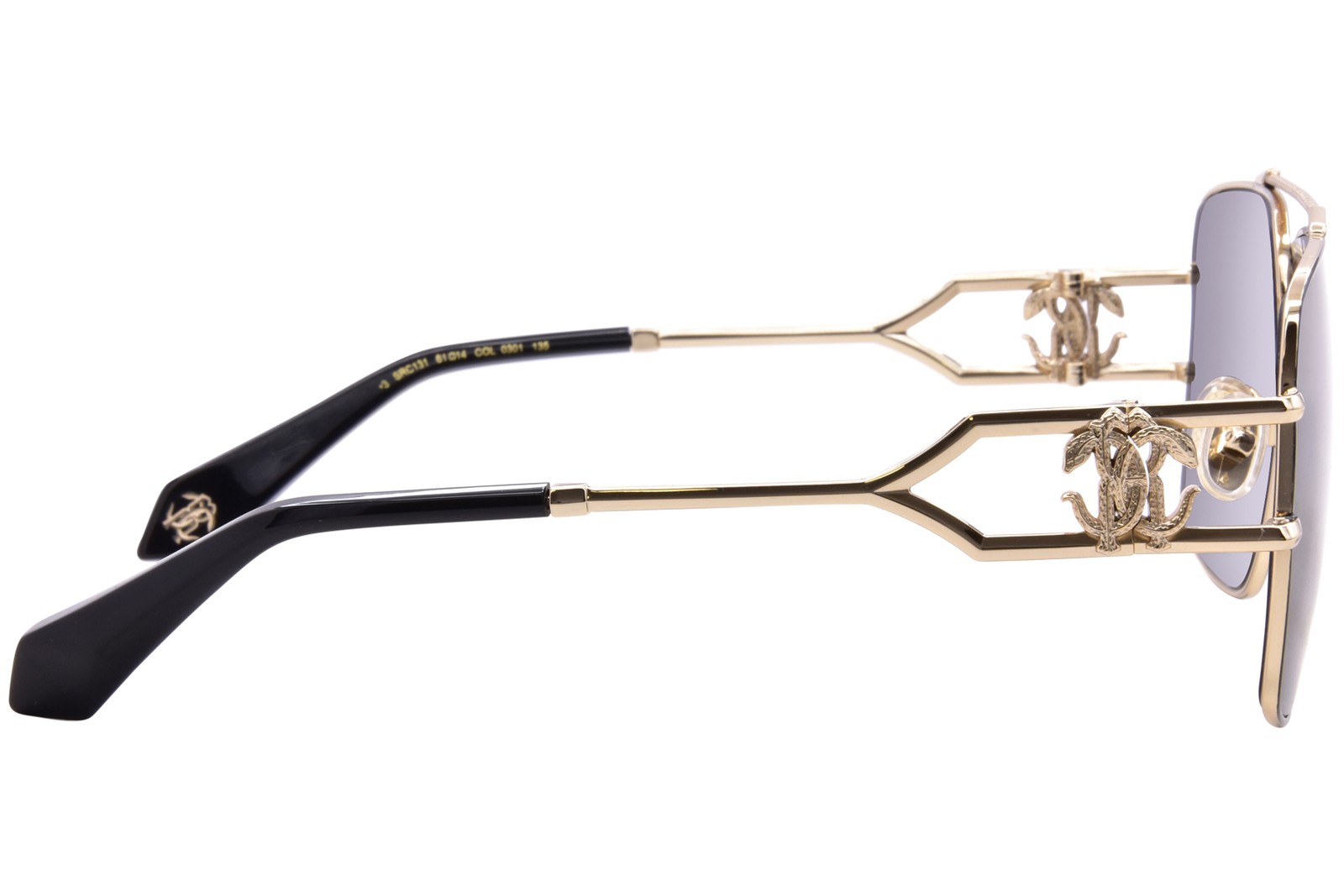 Roberto Cavalli SRC131 0301 Sunglasses Rose Gold/Grey Square Shape 61mm