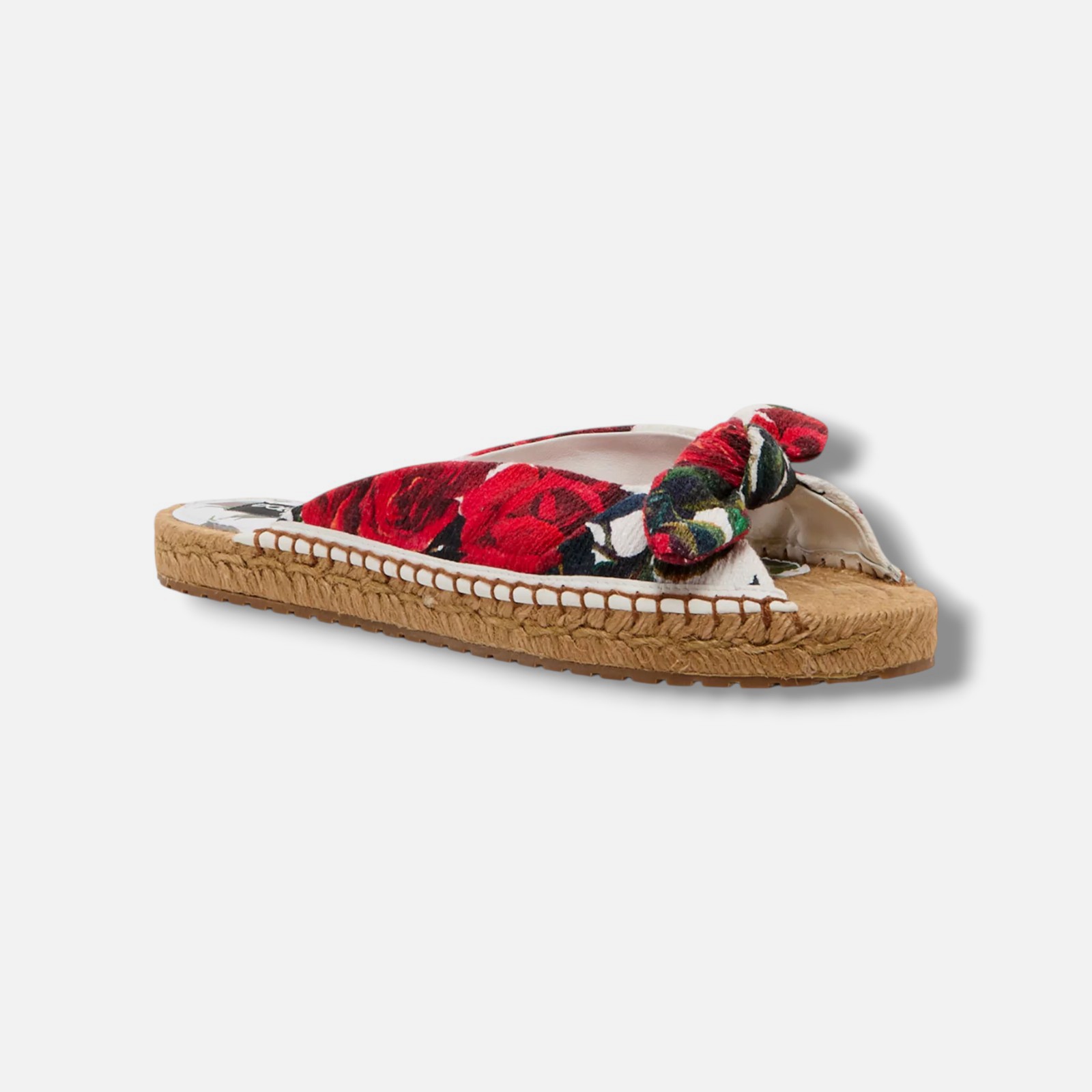 Dolce&Gabbana Women’s Red Knotted Espadrille Sandals Shoes Size EU:35 US:5