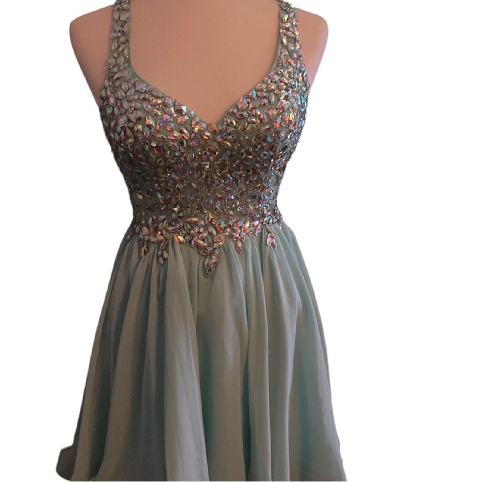 Stunning Blue Iridescent Prom/Cocktail Dress By Dancing Queen