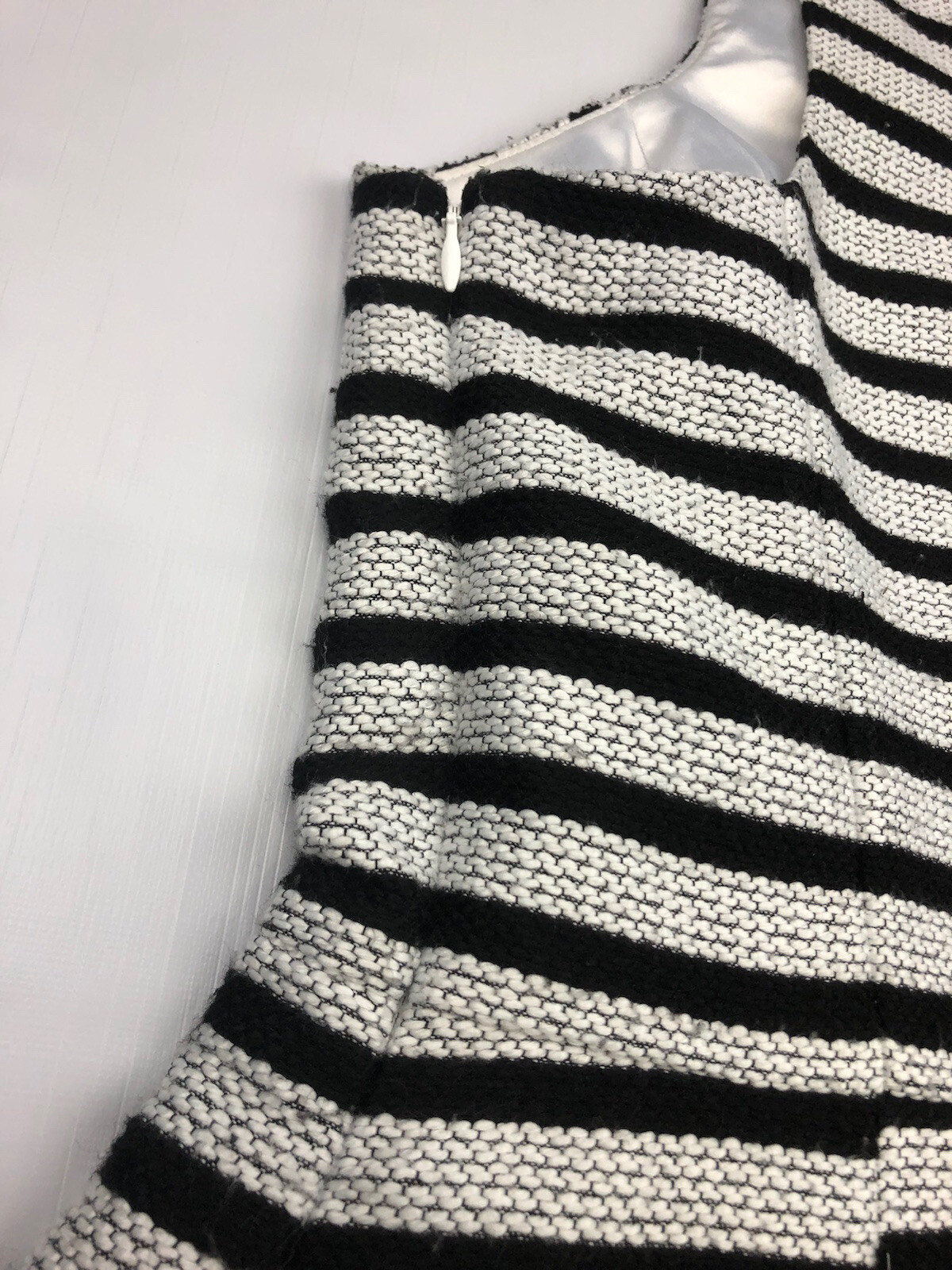 Express Women’s Size 2 Black White Striped Fit & Flare Short Pleated Party Dress