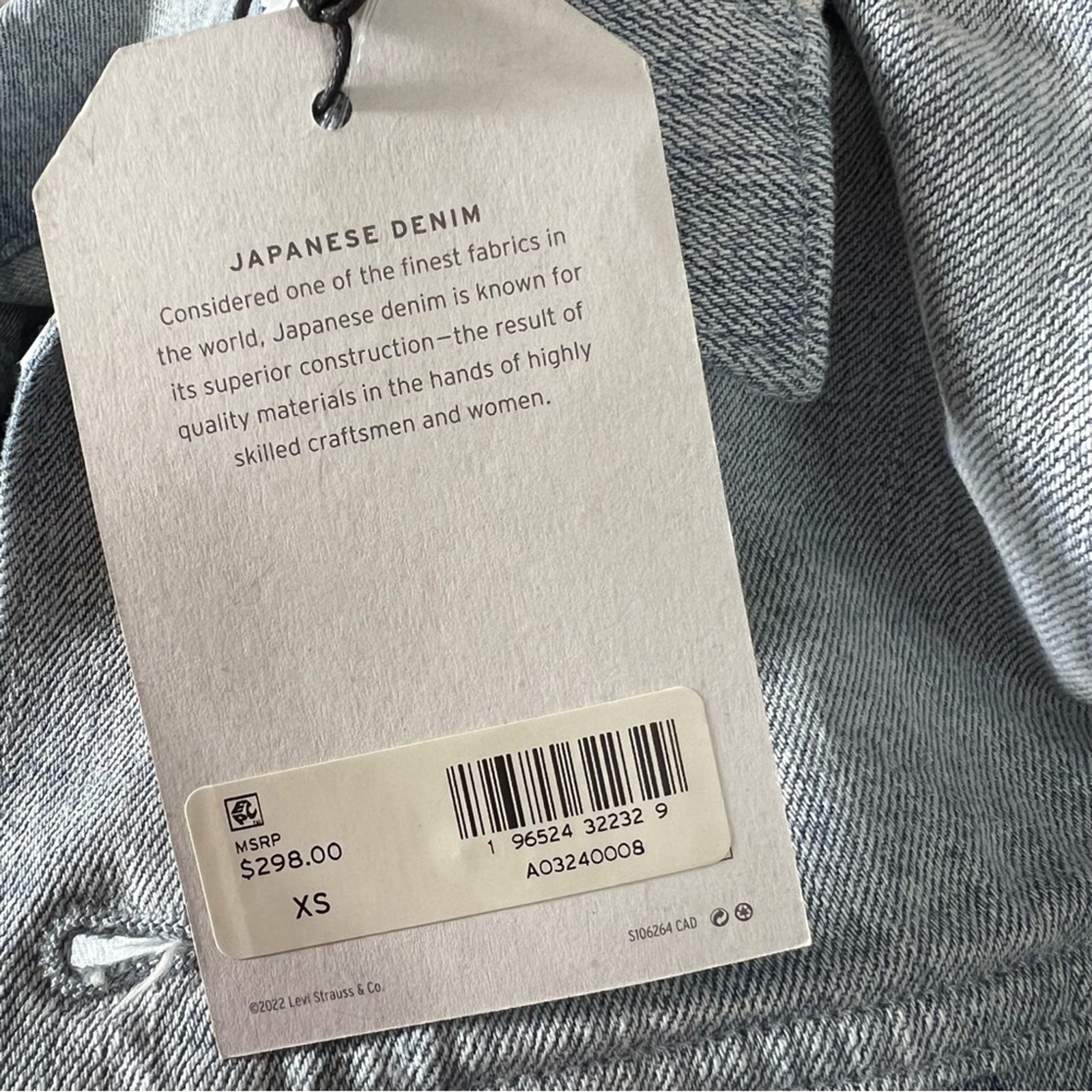 Levi’s Made And Crafted Japanese Denim Trucker Jacket Sunspot Women’s XS
