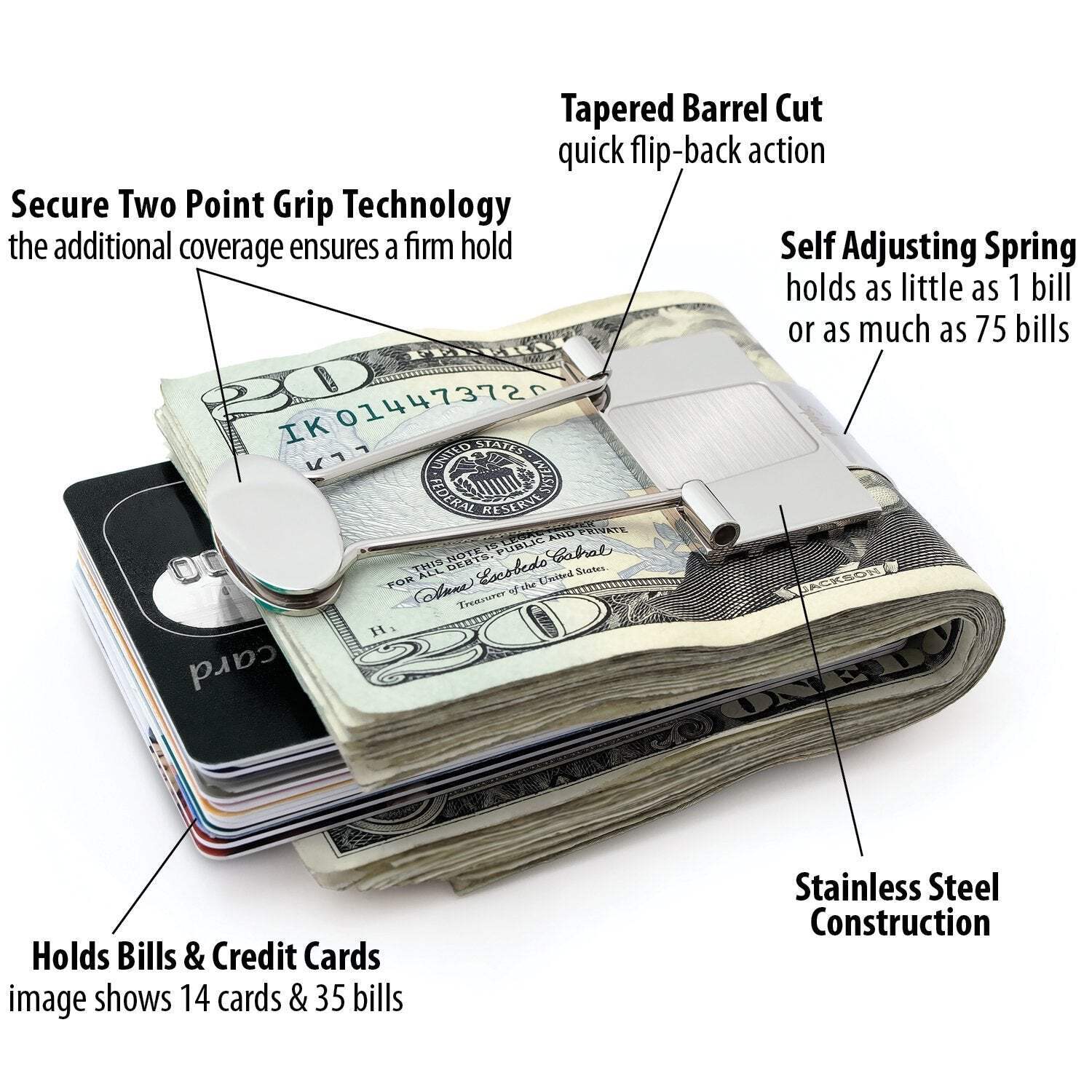 Bill Binder – Money Clip & Credit Card Holder