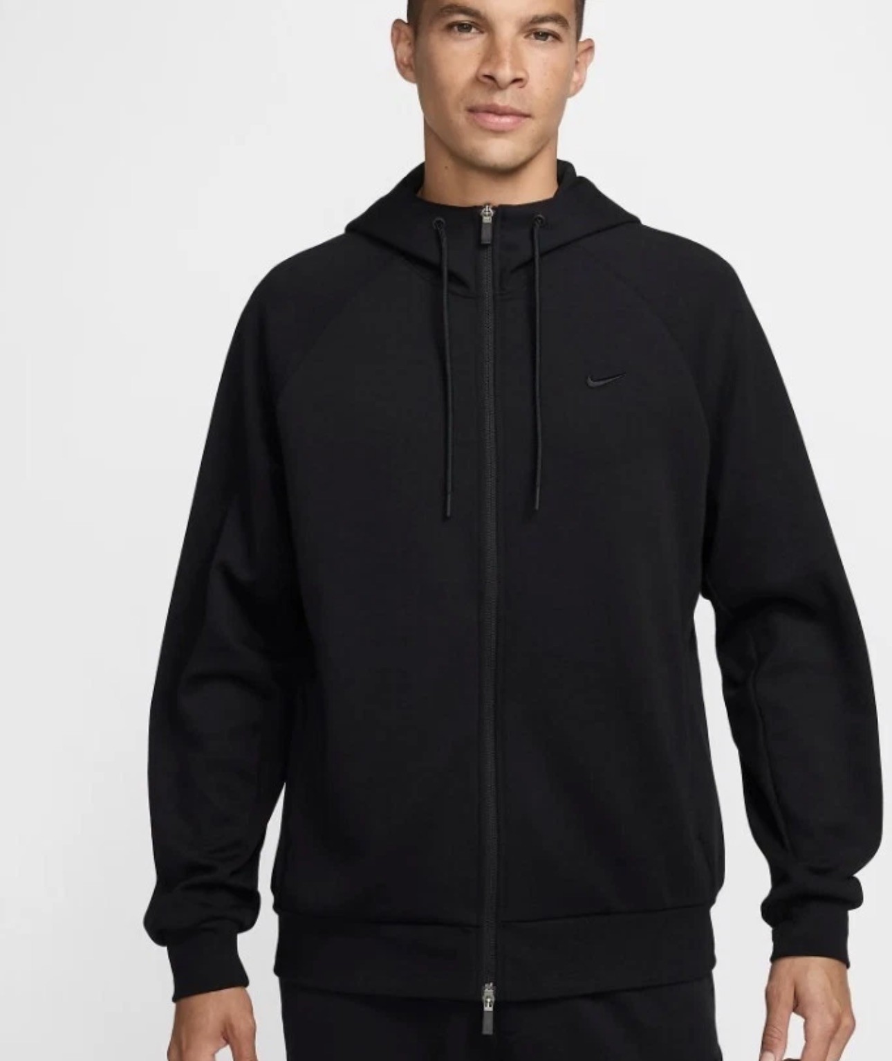 NEW Nike Men’s XL Black Primary Fleece Dri-FIT UV Full Zip Performance Hoodie
