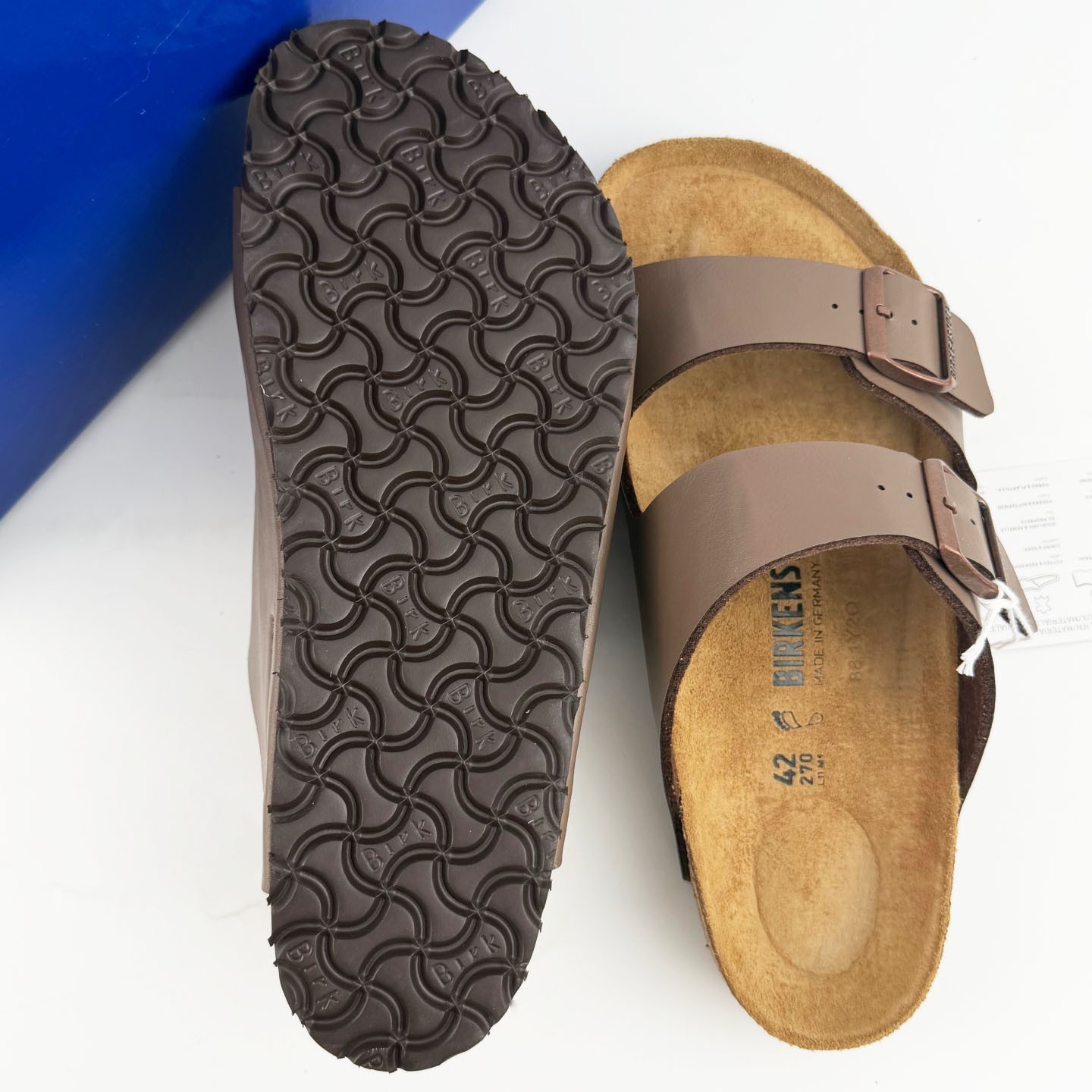 Birkenstock Arizona Birkibuc Mocha Soft Footbed Unisex Sandals Size 37-45
