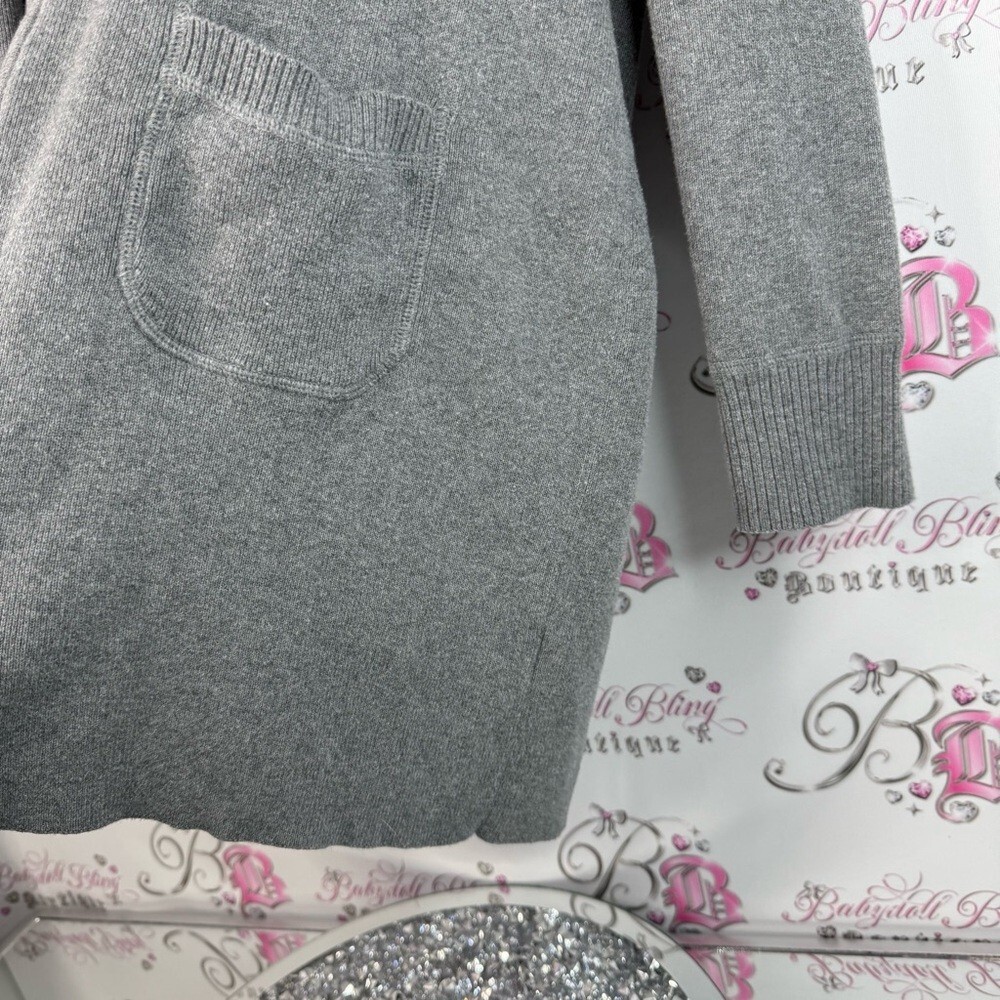 Cotton Ginny sweater zip up long style knit pockets Cozy Gray Women’s Cardigan