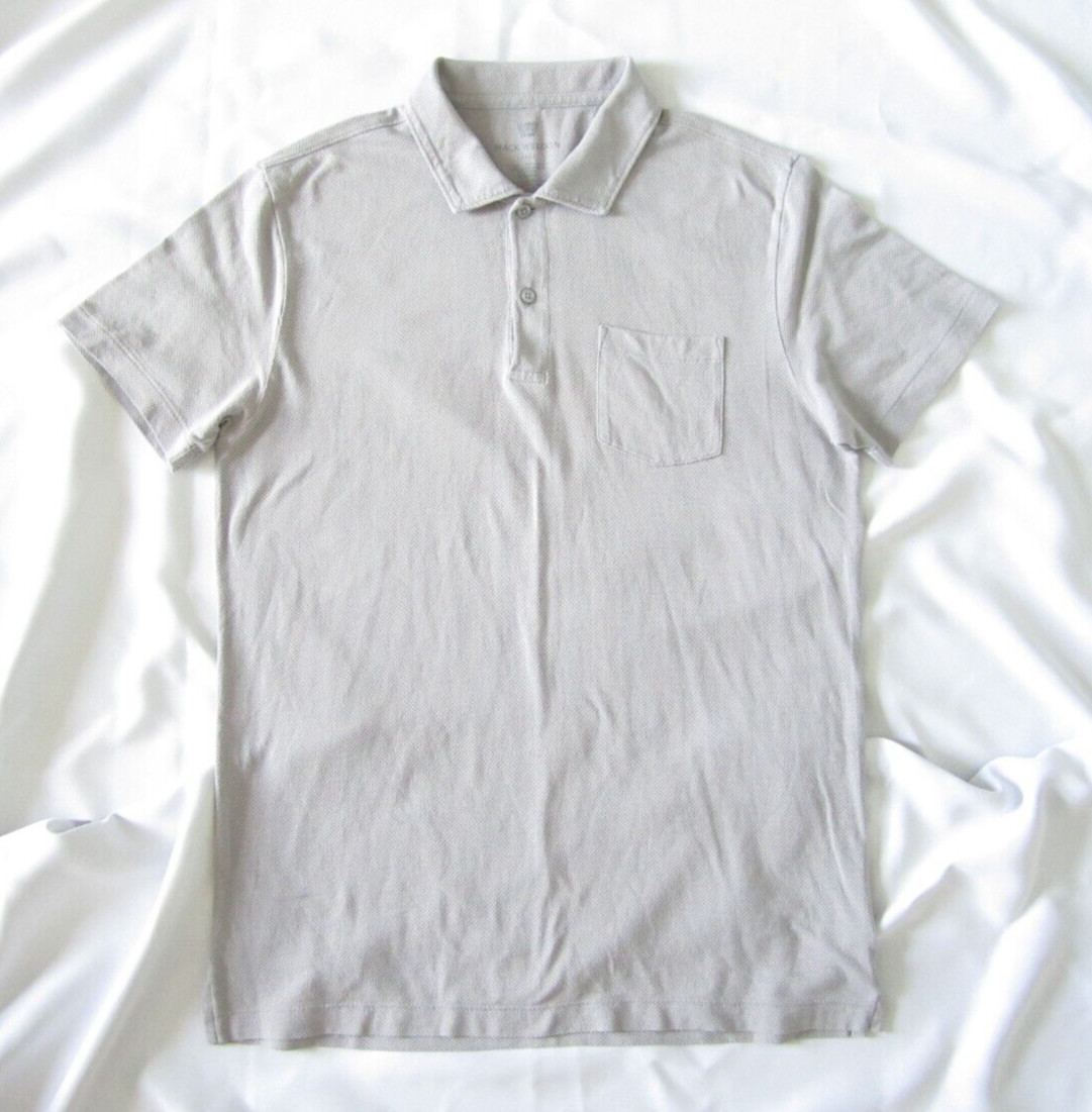 Mack Weldon For Daily Wear Men’s Short Sleeve Button Polo Shirt Size L (A102)
