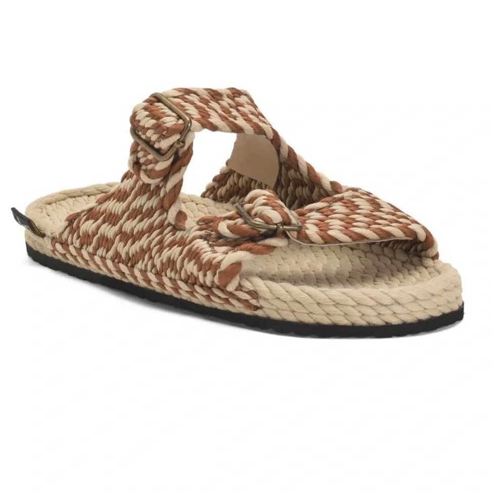 Nomadic State of Mind Romano Rope Sandals Camel Cream Vegan Slides Womens 9 NEW