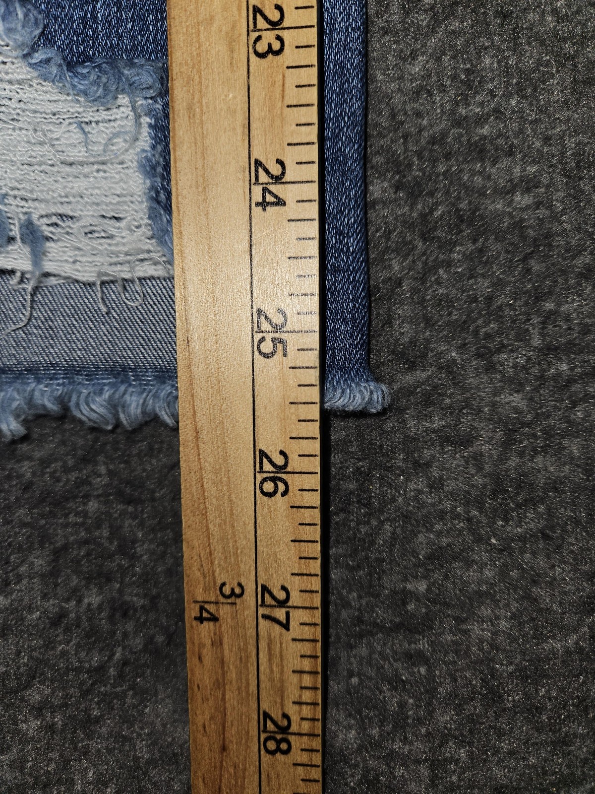 KanCan Jeans Womens 11/29 Blue High Rise Button Fly Distressed Raw Hem Denim