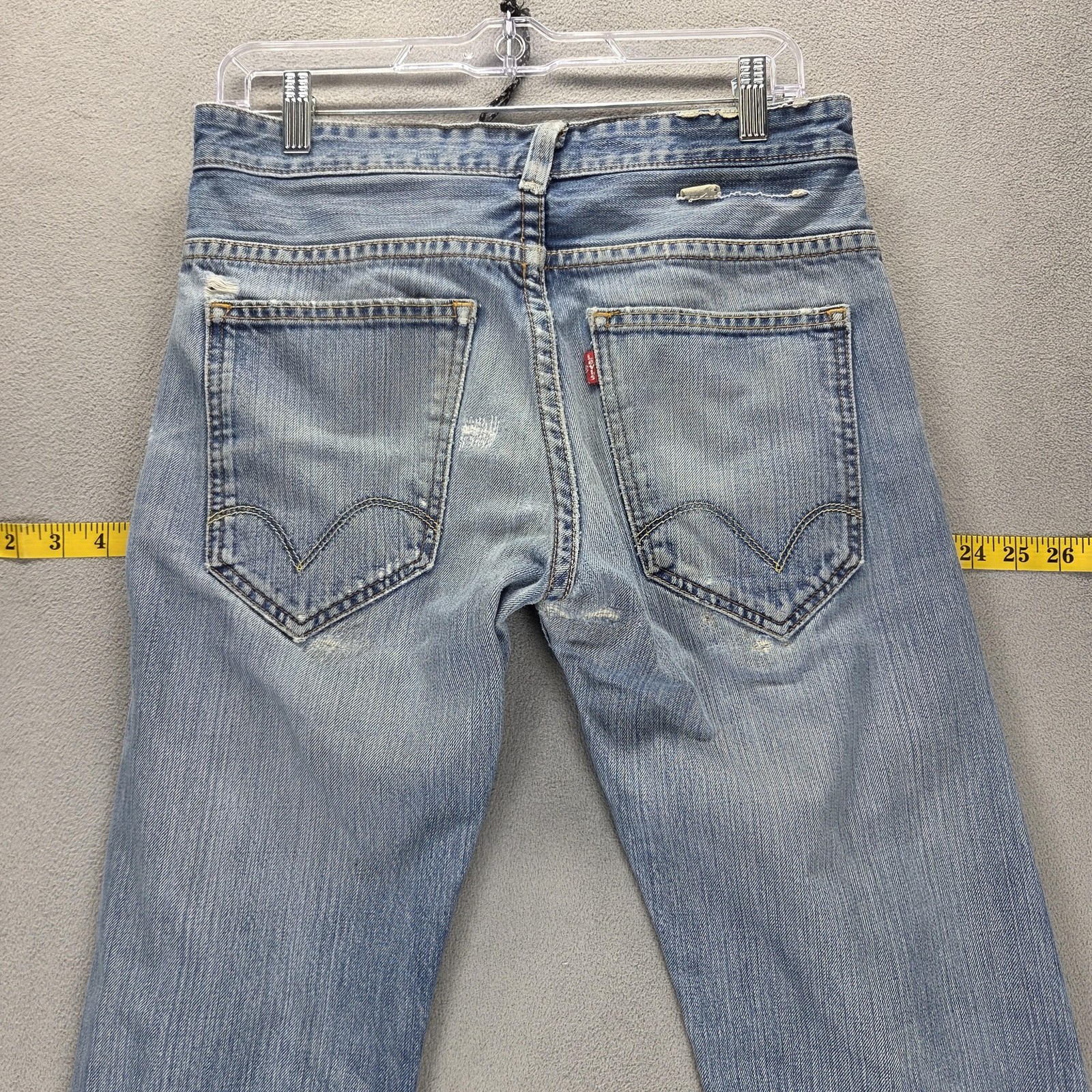 Vintage Levis Engineered Jeans Mens Blue Zip Fly Altered Hem Fits 30×30