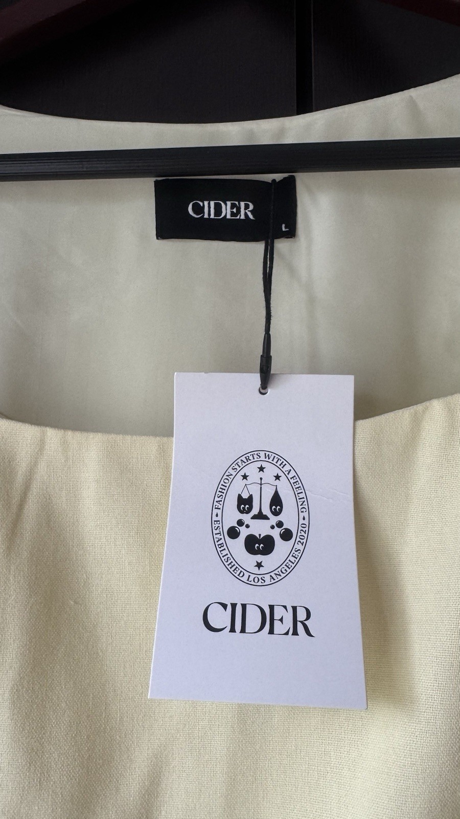Butter Yellow Cider Dress Square Neckline Fitted Bodice L Coquette Cottagecore