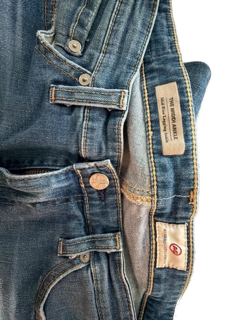 AG Adriano Goldschmied The Middi Ankle Mid-Rise Legging Ankle Jeans size 28