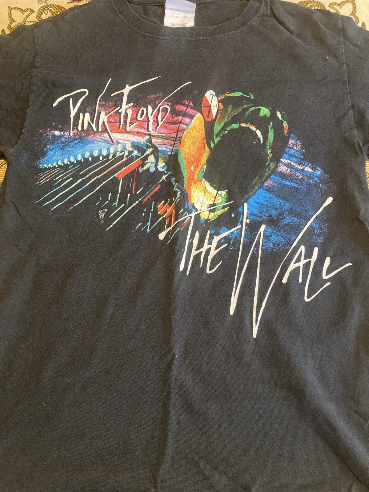Pink Floyd The Wall Screaming Face Black Shirt Size Sm Rare VTG Hanes