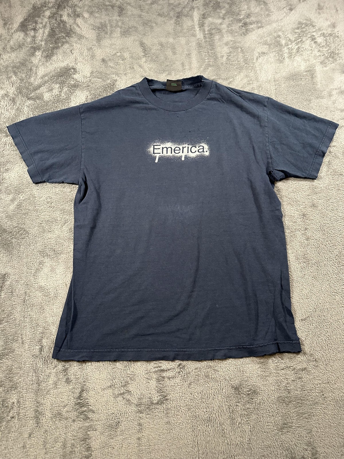 Vintage Emerica Shirt Mens Large Blue Graphic Logo Skateboarding Streetwear Y2K