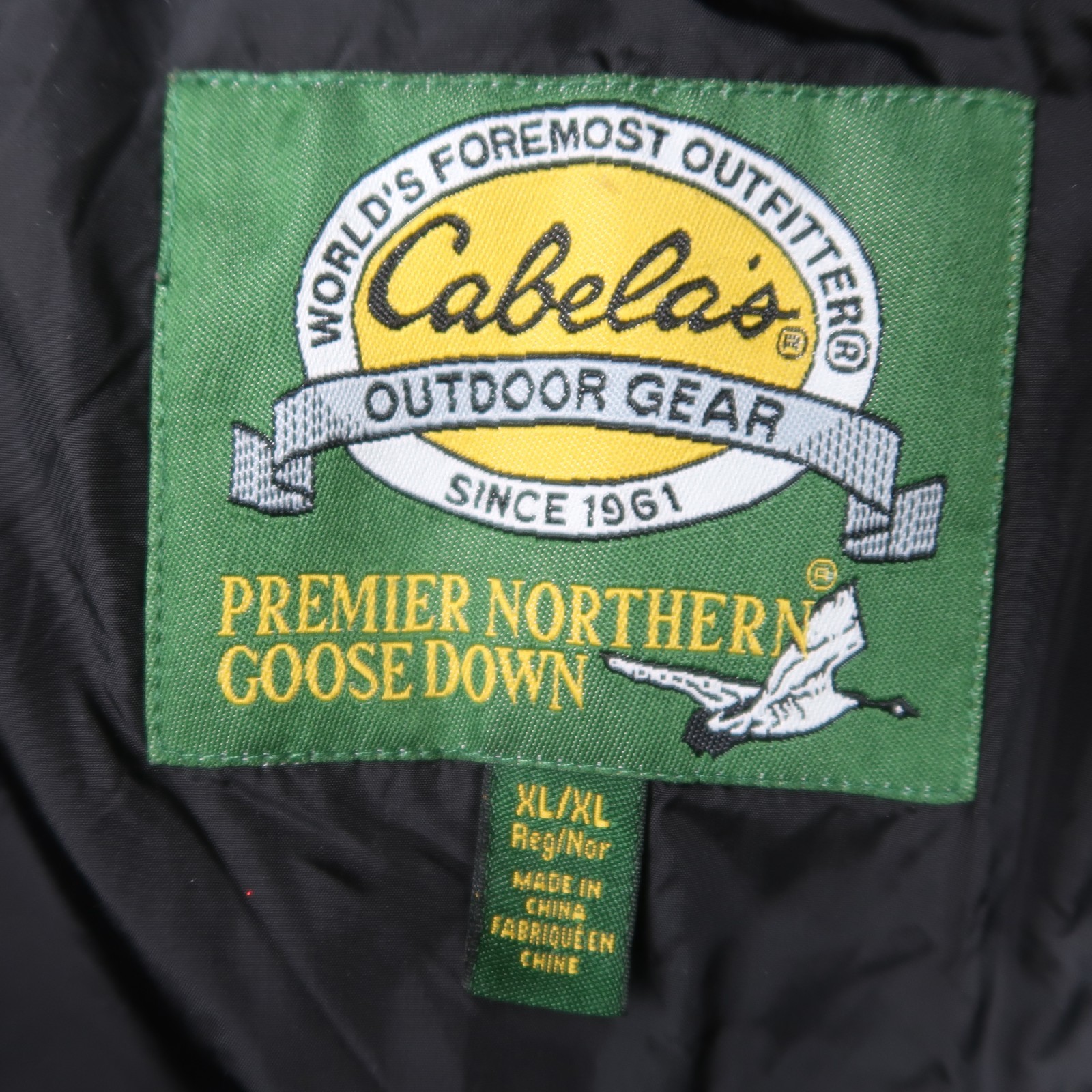 Cabela’s Outdoor Gear Premier Northern Goose Down Jacket Men’s XL Black