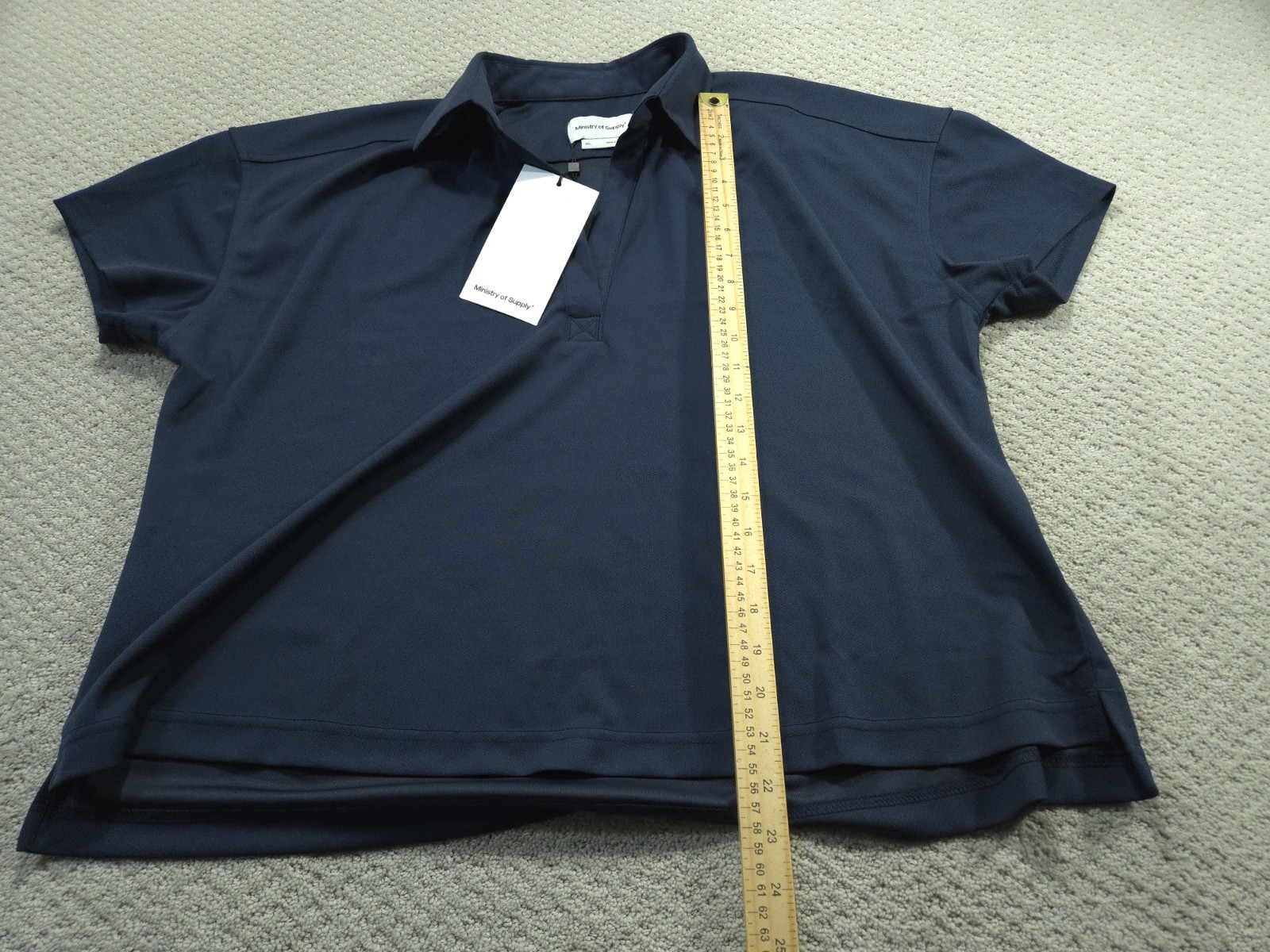 Ministry Of Supply Top Apollo X Polo Womens XL NWT NASA Phase Change Shirt Blue