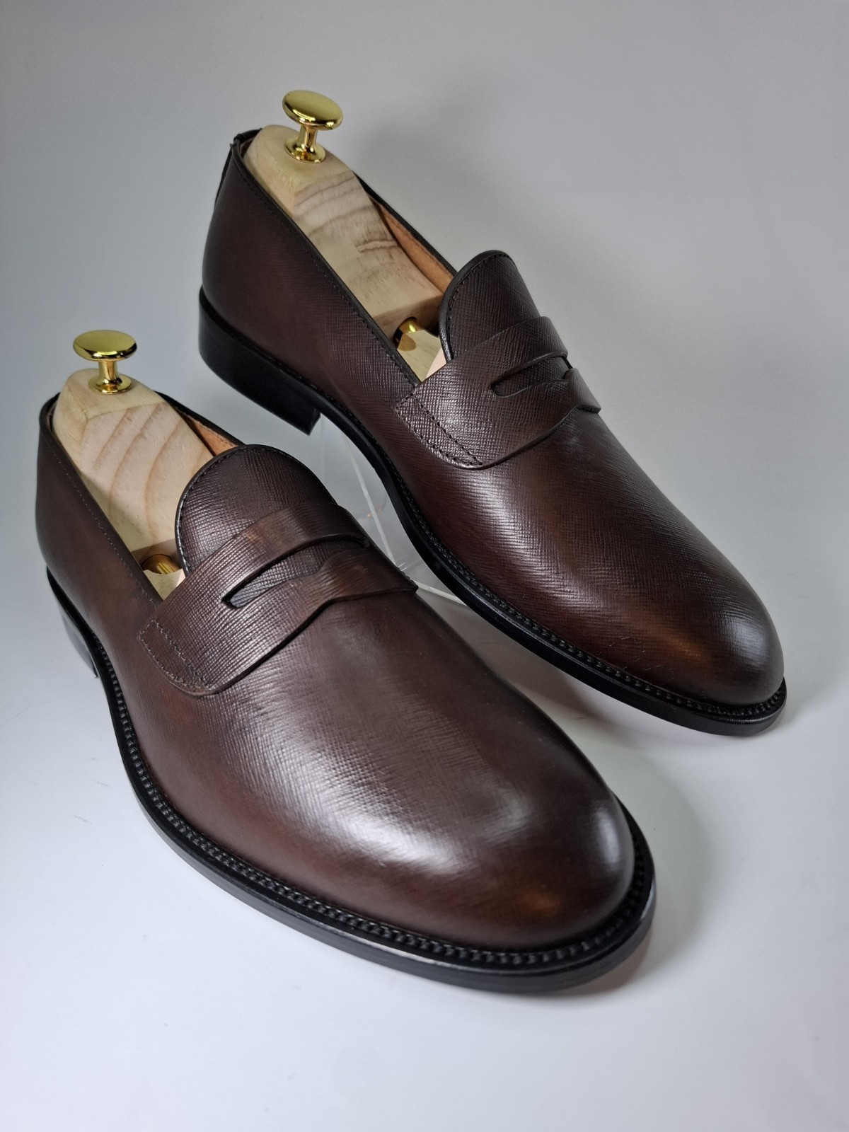 TRUSSARDI 40/41/42/43/44/45 EU Brown Loafers Men’s Shoes