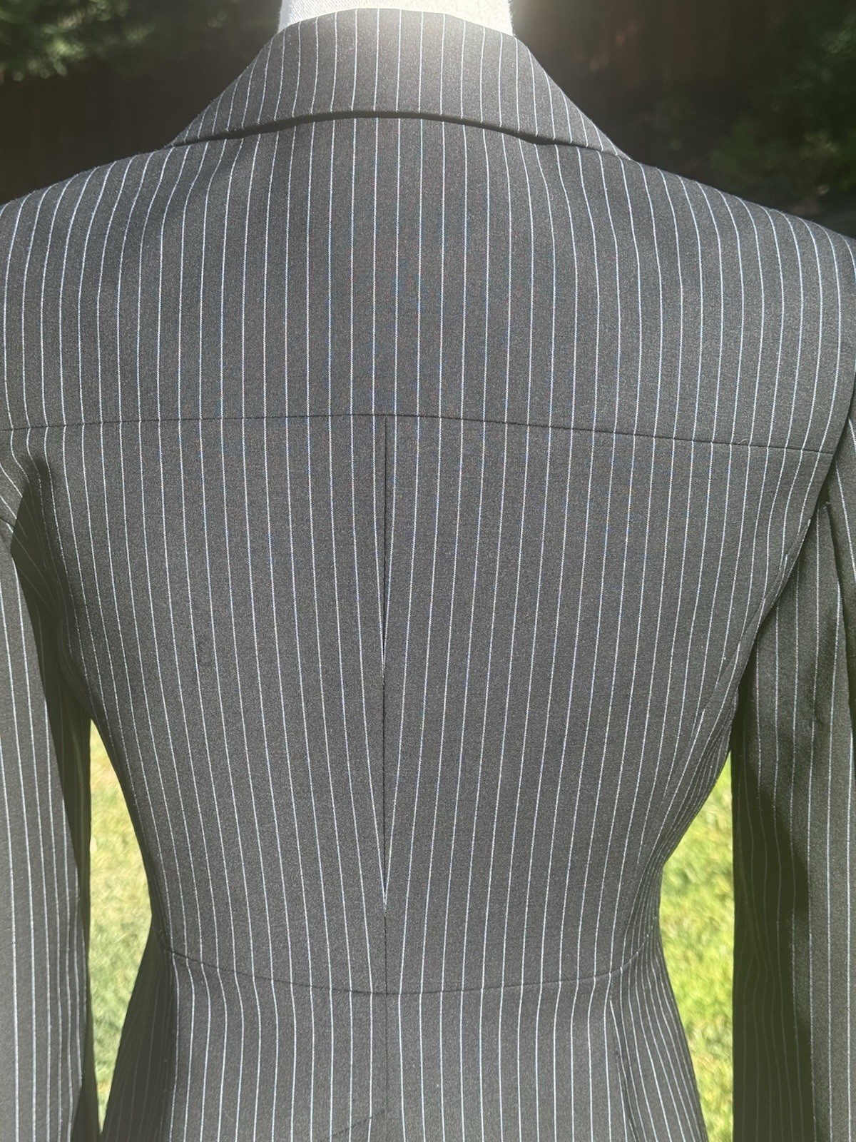 Vintage Rock & Republic Wool Silk Pinstripe Fitted Blazer 00P Y2K Rocker Chic