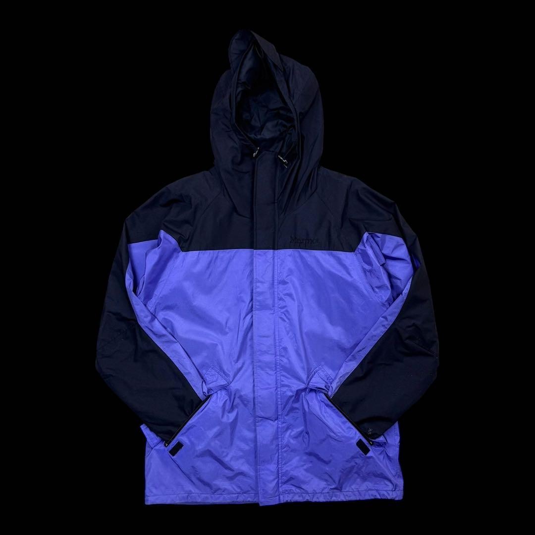 80s Marmot Gore-Tex Mountain Parka 2-Tone Purple Black Vintage M