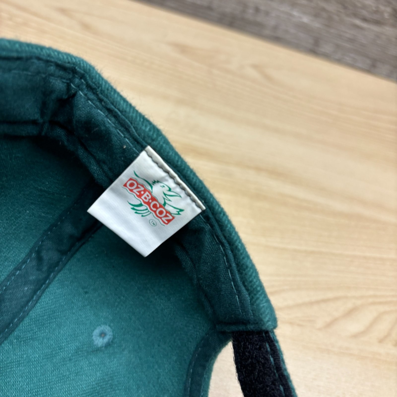 Vintage Australia Hat Cap Snap Back Green Tan Kangaroo Logo Mens