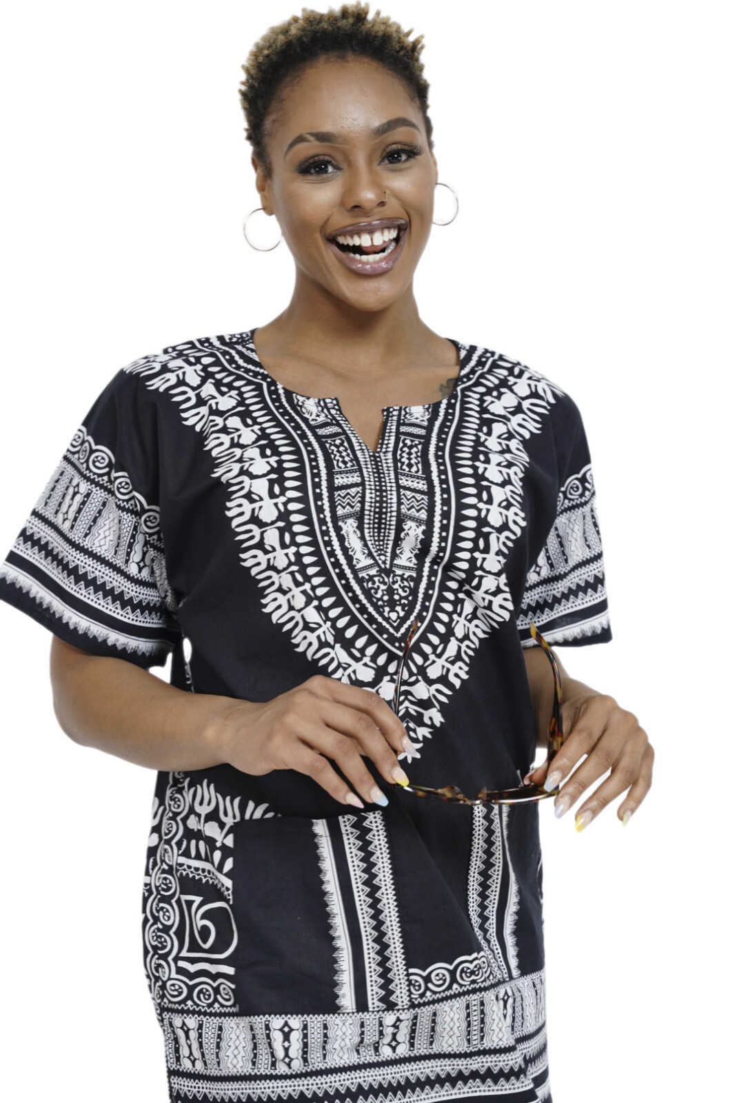 Black African Unisex Dashiki Shirt DP3578 Small to 7XL Plus Size