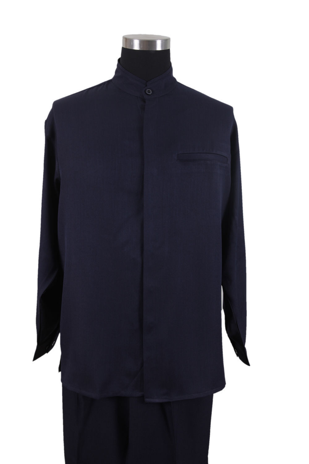New MEN’S BAND COLLAR LONG SLEEVE TWO PIECE SETS CASUAL WALKING SUITS M2826