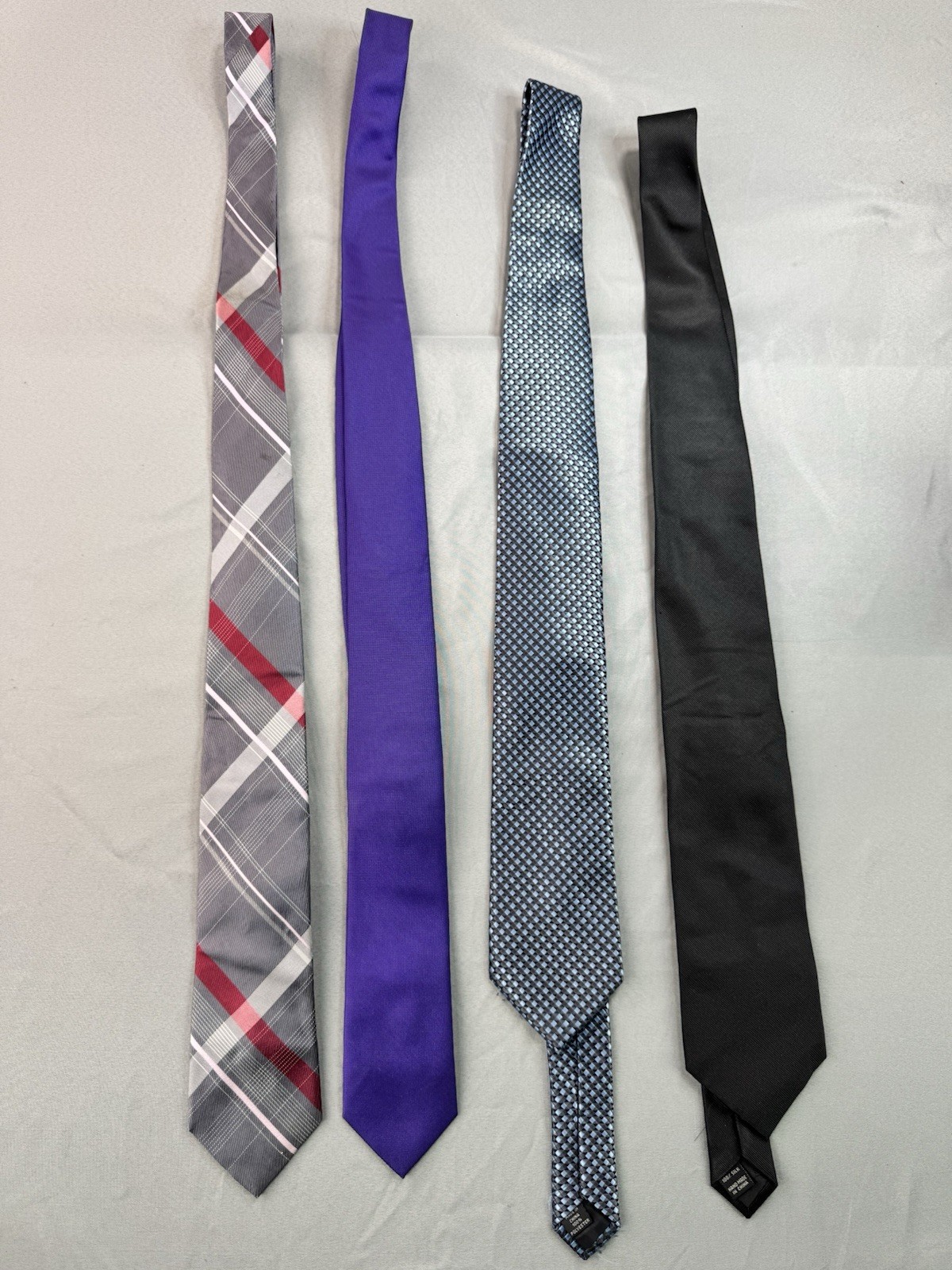 Lot Of 4 Various Brand Ties Dress Shirt Tie Calvin Klein Michael Kors Tommy Hilf