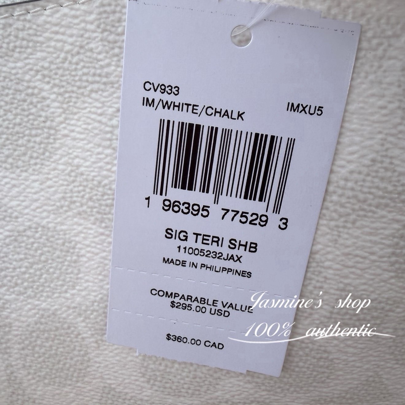 NWT Coach Teri Shoulder Bag In Signature Canvas CV933 Gold/White/Chalk