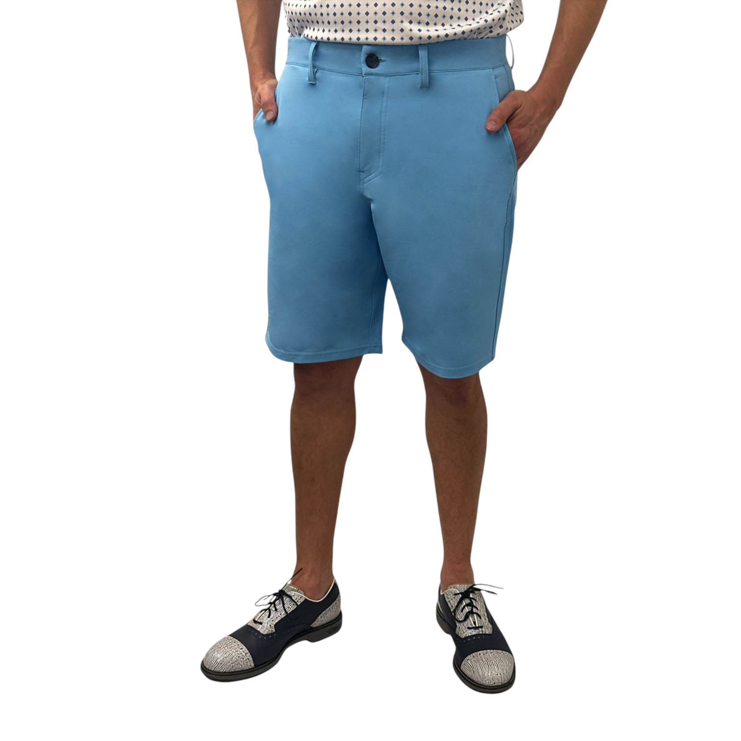 Mens Golf Shorts 11.5″ Inseam Long Tall Athletic Quick Dry Stretch Elastic Waist