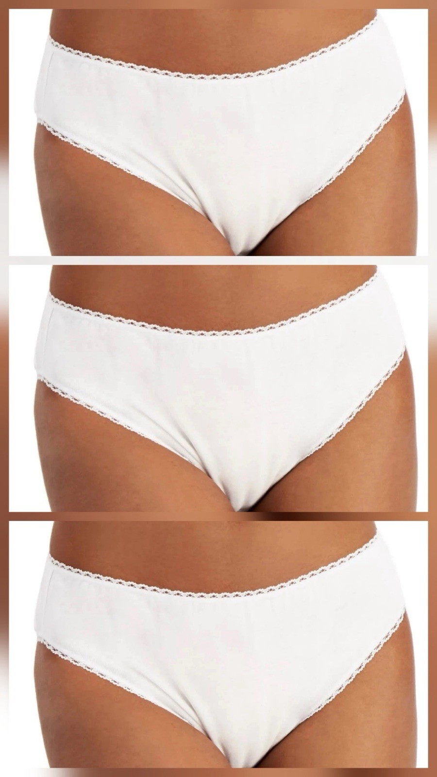Charter Club Everyday Cotton High-Cut Brief Underwear- Pack Of 3 ,small