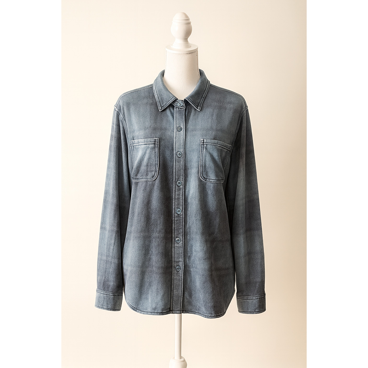 32 Degrees Heat L Soft Brushed Plaid Button Shirt Sage Green Cabincore Cozycore
