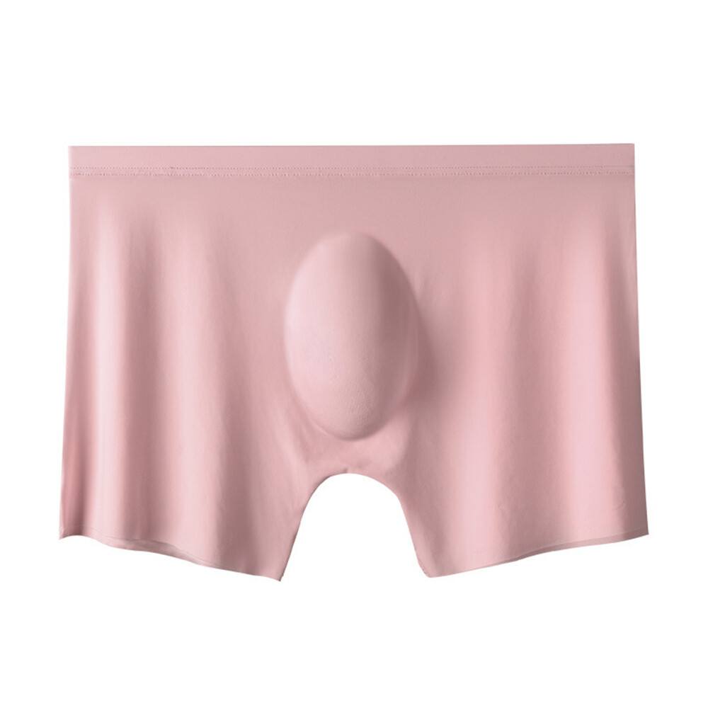 Sexy Men Ice Silk Seamless Boxer Briefs Pouch Underwear Shorts Trunks Underpants
