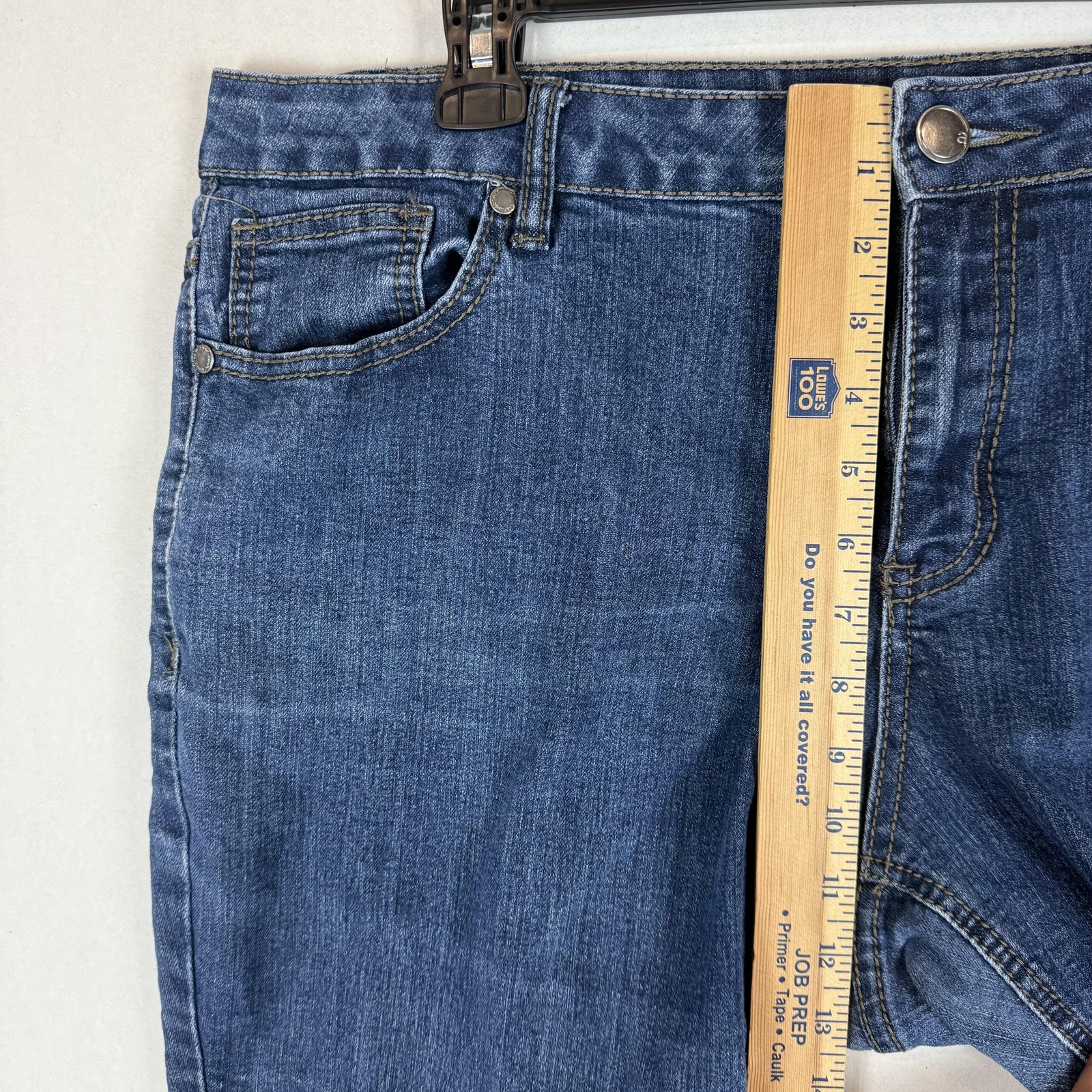 Avenue Denim Jeans Womens 20P Blue Medium Wash High Rise Straight Stretch
