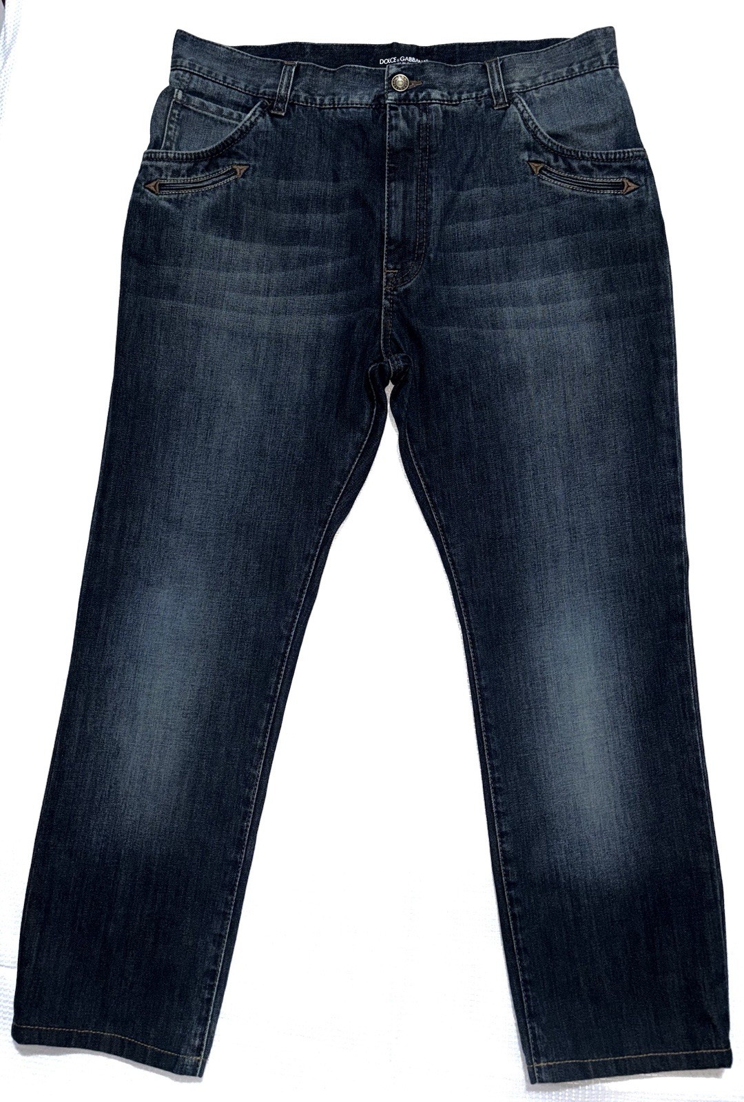 Dolce & Gabbana Men’s Western Pockets Blue Jeans Size 34W/ 26.5 In
