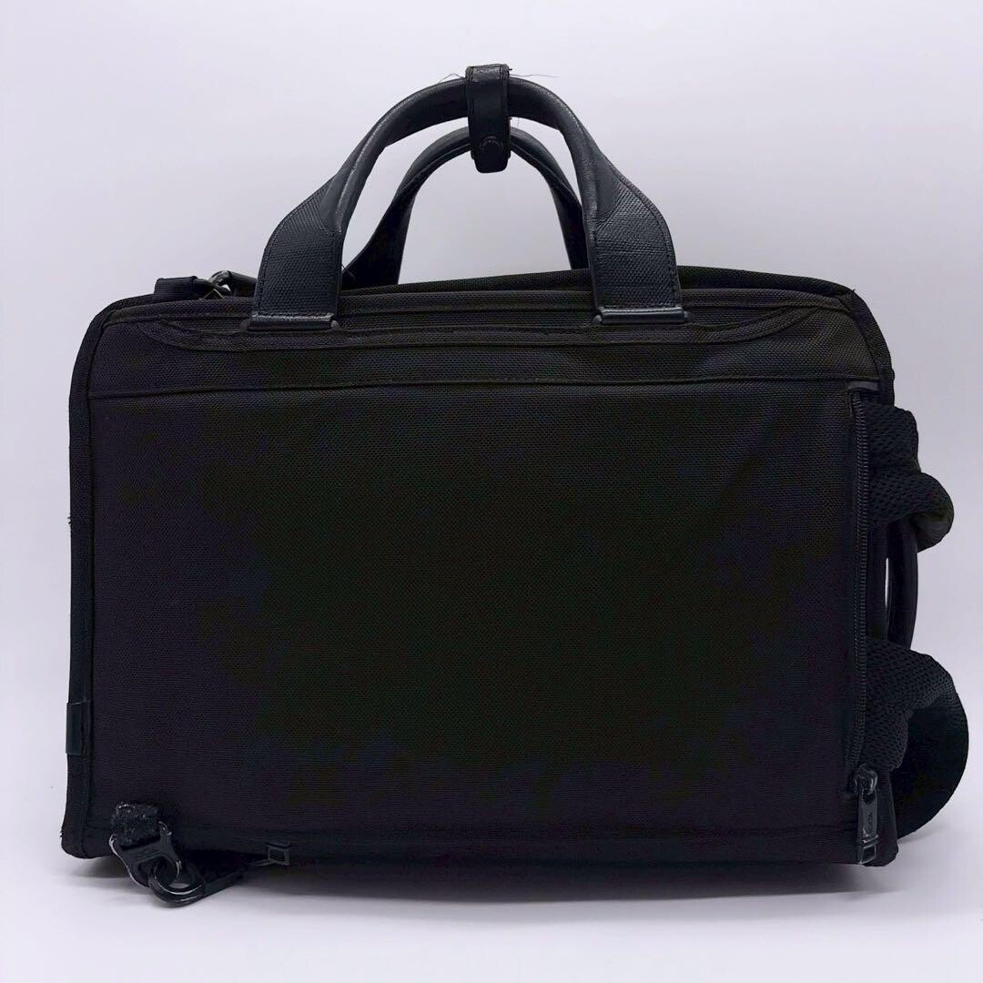 TUMI ALPHA3 3 Way Business Bag Backpack Briefcase Black Laptop Auth