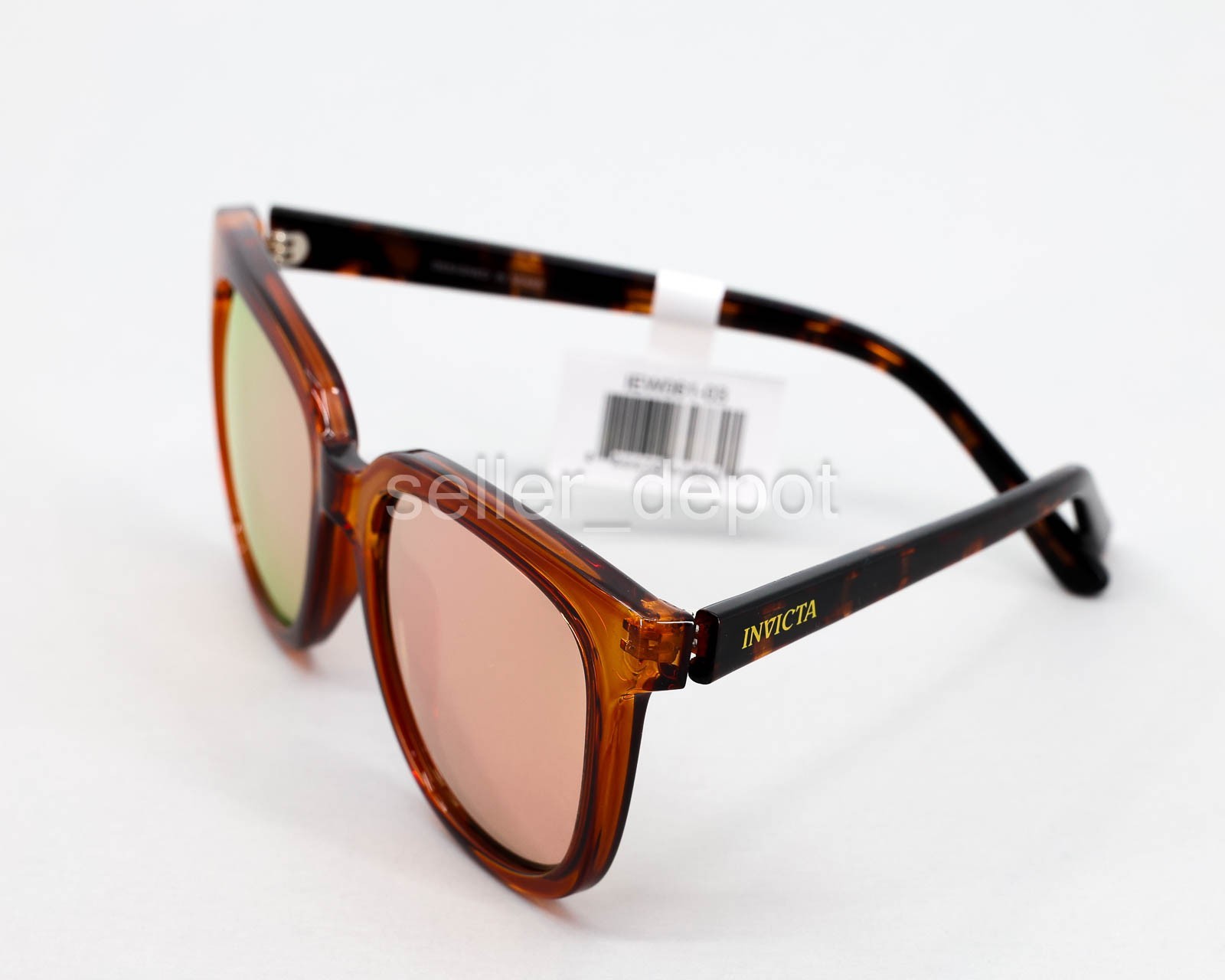 NEW Invicta Unisex Polarized Sunglasses IEW061‑03 Champagne w soft & hard Cases