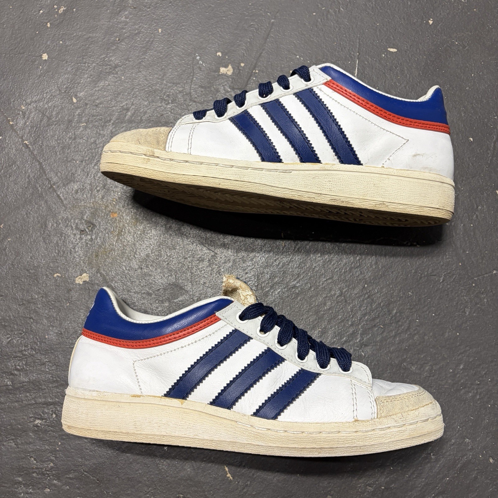 Adidas Shoes Mens 6 1/2 White Vintage 80s Hot Shot Made In France Womens 7 1/2