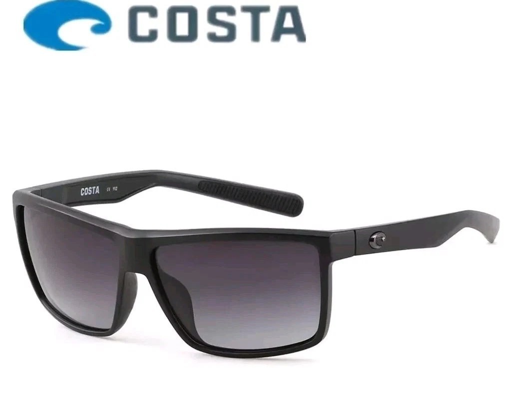 Costa Del Mar Men’s Rinconcito Matte Black /Gray Mirror Polarized Sunglasses 580