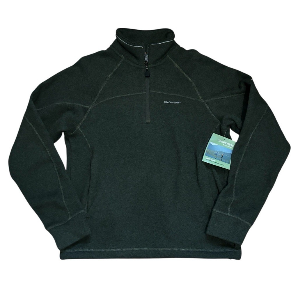 Craghoppers Mens Risor HZ Half Zip Fleece Dark Cedar Marl – UK Small NWT