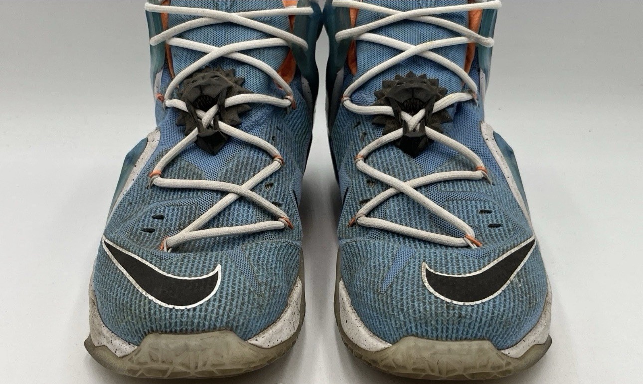 Nike LeBron 12 Elite Elevate 724559-488 Blue Orange White Mens Size – 12