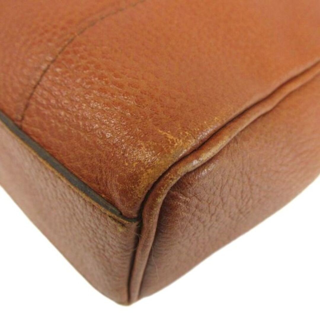 Monica Business Bag Briefcase Shoulder 2 Way Leather Turnlock Brown XZ Used feae