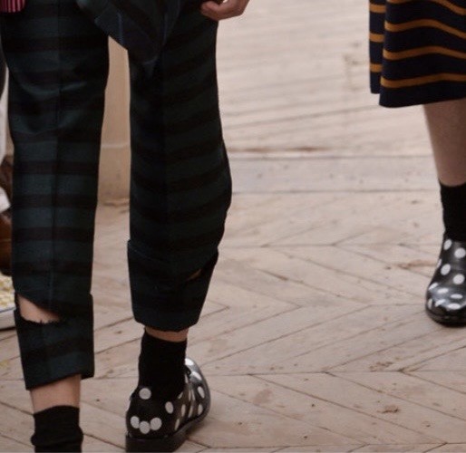 Comme Des Garcons Homme Plus Pants Spring Summer 2016 Runway Cutout Slashed Calf