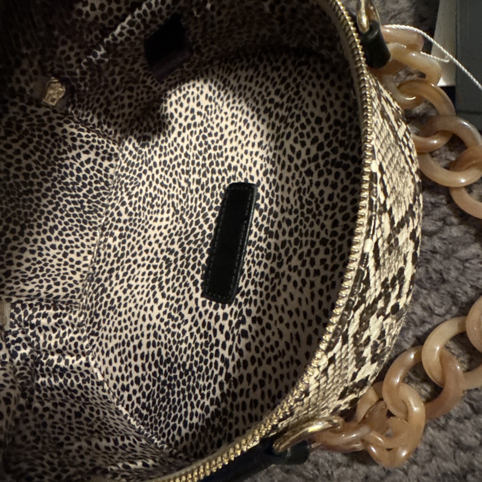isabelle vegan leather snake print crossbody bag w/ Strap | New W/ Tags!