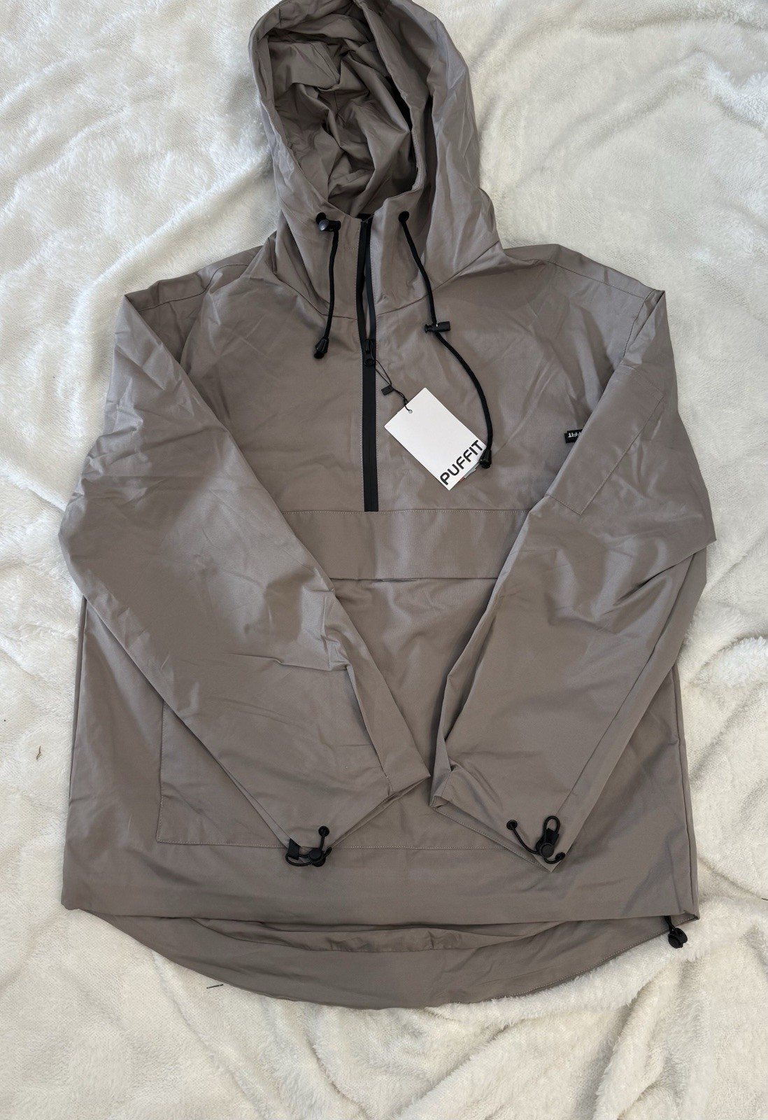 Puffit STM-TEX Waterproof Raincoat with Hoodie jacket & Kangaroo Pocket