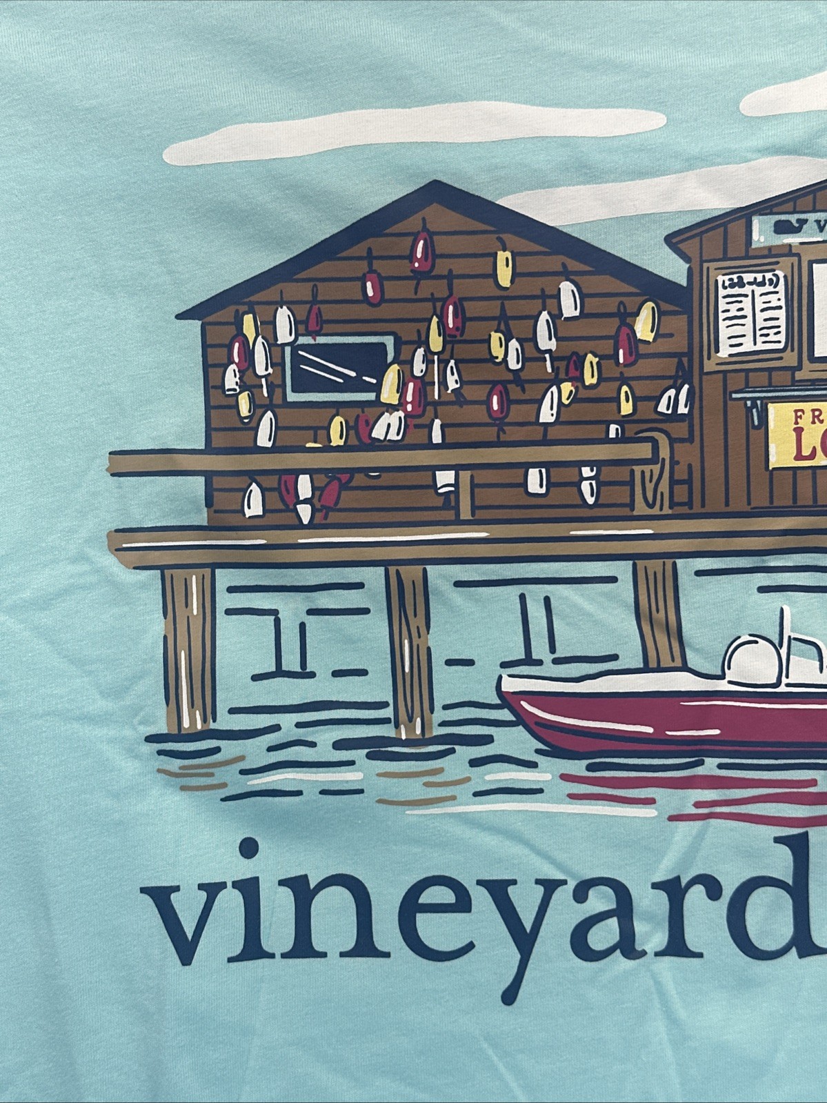 Vineyard Vines Men’s Medium Dockside Lobster Island Paradise Short Sleeve NWT